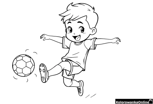 Kolorowanka online Młody piłkarz