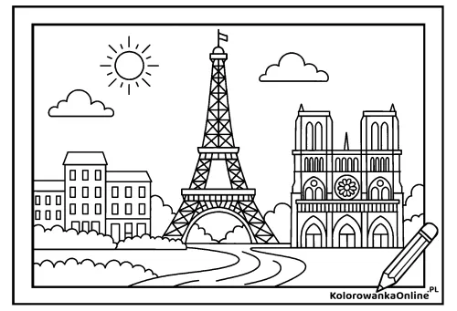 Kolorowanka online Paryż