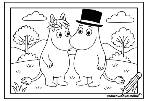 Kolorowanka online Muminki po latach