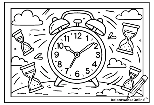 Kolorowanka online Upływający czas