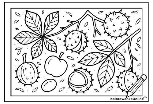 Kolorowanka online Kasztany, kasztany