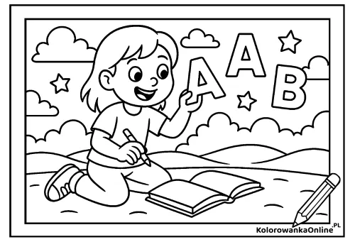 Kolorowanka online Nauka literek