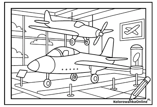 Kolorowanka online Muzeum lotnictwa