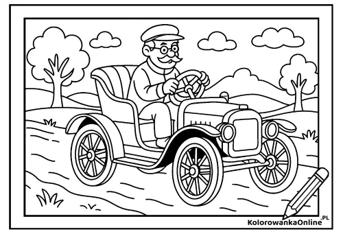 Kolorowanka online Kierowca automobilu