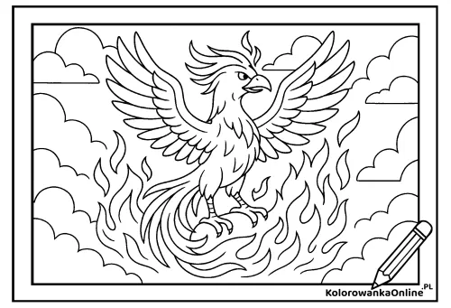 Kolorowanka online Feniks