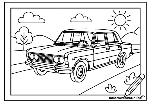 Kolorowanka online Fiat 125p