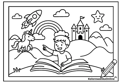 Kolorowanka online Moc wyobraźni