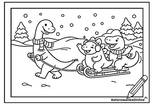 Kolorowanka online Dino sanki