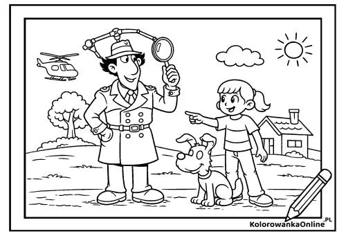 Kolorowanka online Inspektor Gadżet