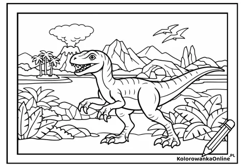 Kolorowanka online Potężny raptor
