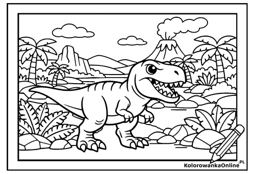 Kolorowanka online Tyranozaur Rex