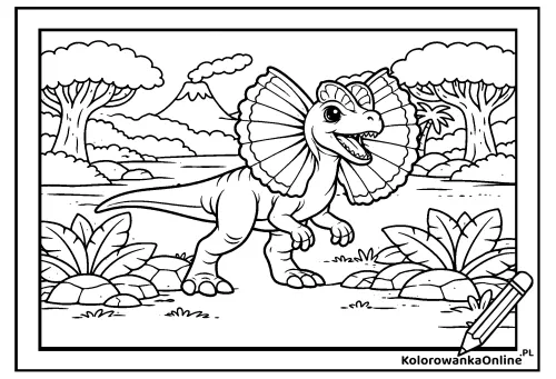 Kolorowanka online Dilofozaur