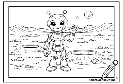 Kolorowanka online Kosmita