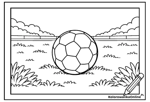 Kolorowanka online Piłka na murawie